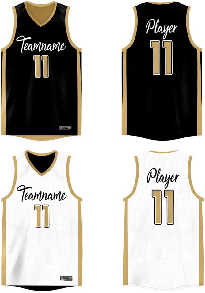 Custom Reversible Basketball Jersey Mesh Performance Uniform Personalized Printed Name Number for Men/Boy - Image 9