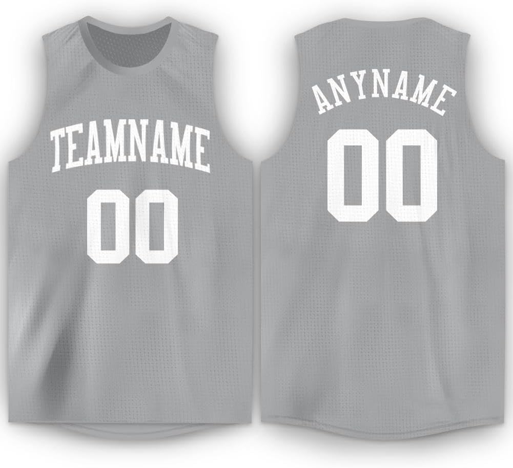 Custom Name Team Name Number Gray White-Teal Authentic Throwback Basketball Jersey, Personalized Uniform Basketball Shirt - Image 29