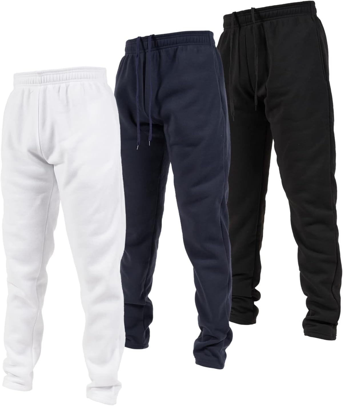 Ultra Performance 3 Pack Mens Open Bottom Sweatpants with Pockets, Casual Sweatpants for Men - Image 8