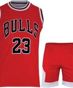 Basketball Jersey for Boys/Men 2 Piece Basketball Uniform Adult Sleeveless Kit Lightweight Set