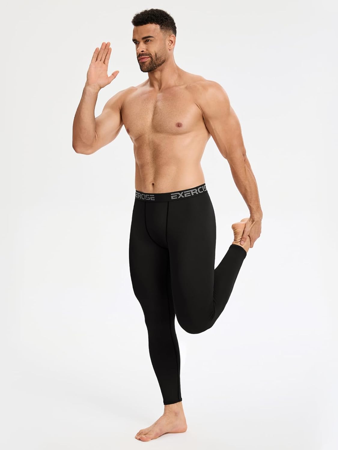5/6 Pack Men’s Compression Pants Performance Athletic Baselayer Leggings Running Tights for Workout Basketball - Image 2