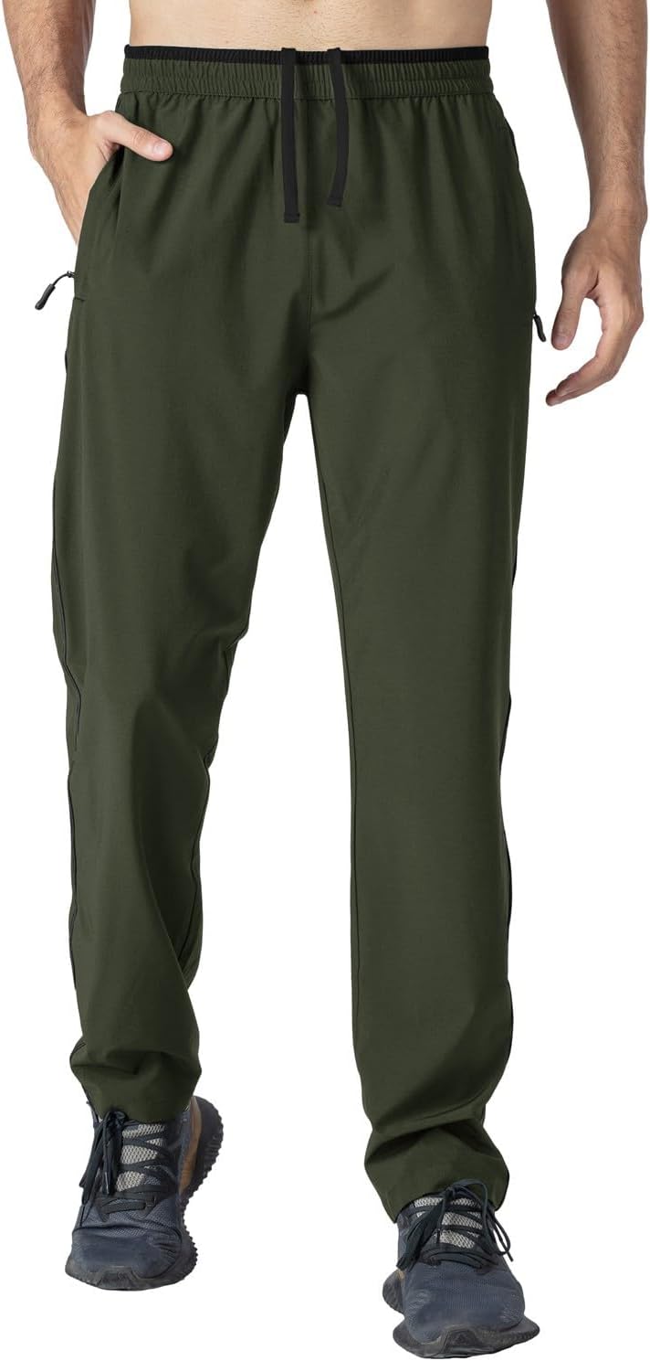 Rdruko Men's Casual Pants Lightweight Quick Dry Hiking Running Workout Outdoor Sports Sweat Pants - Image 24