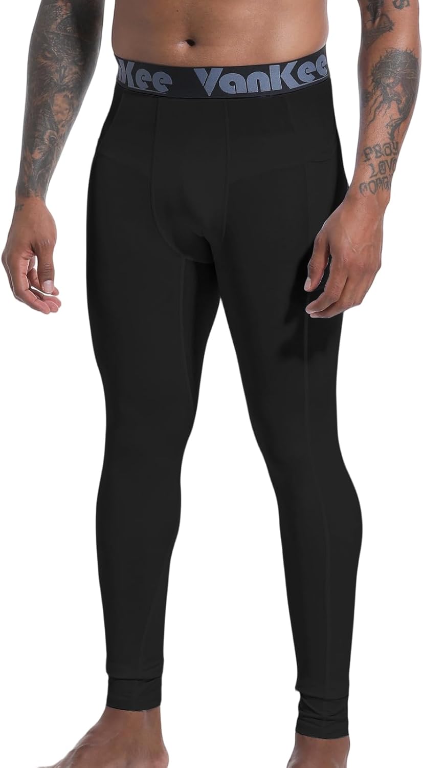Men's Compression Pants with Pocket Workout Base Layer Athletic Sports Tights Leggings for Yoga Basketball Running Gym - Image 6