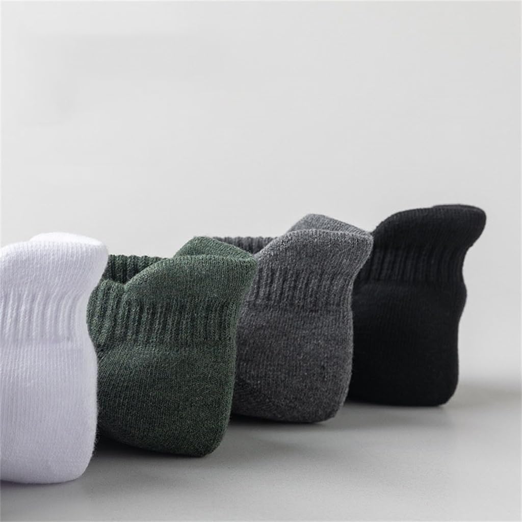 Socks, Men's Sweat Absorbing Towel Soles, Sports Socks, Basketball Socks, Short Socks(OneColor) - Image 5