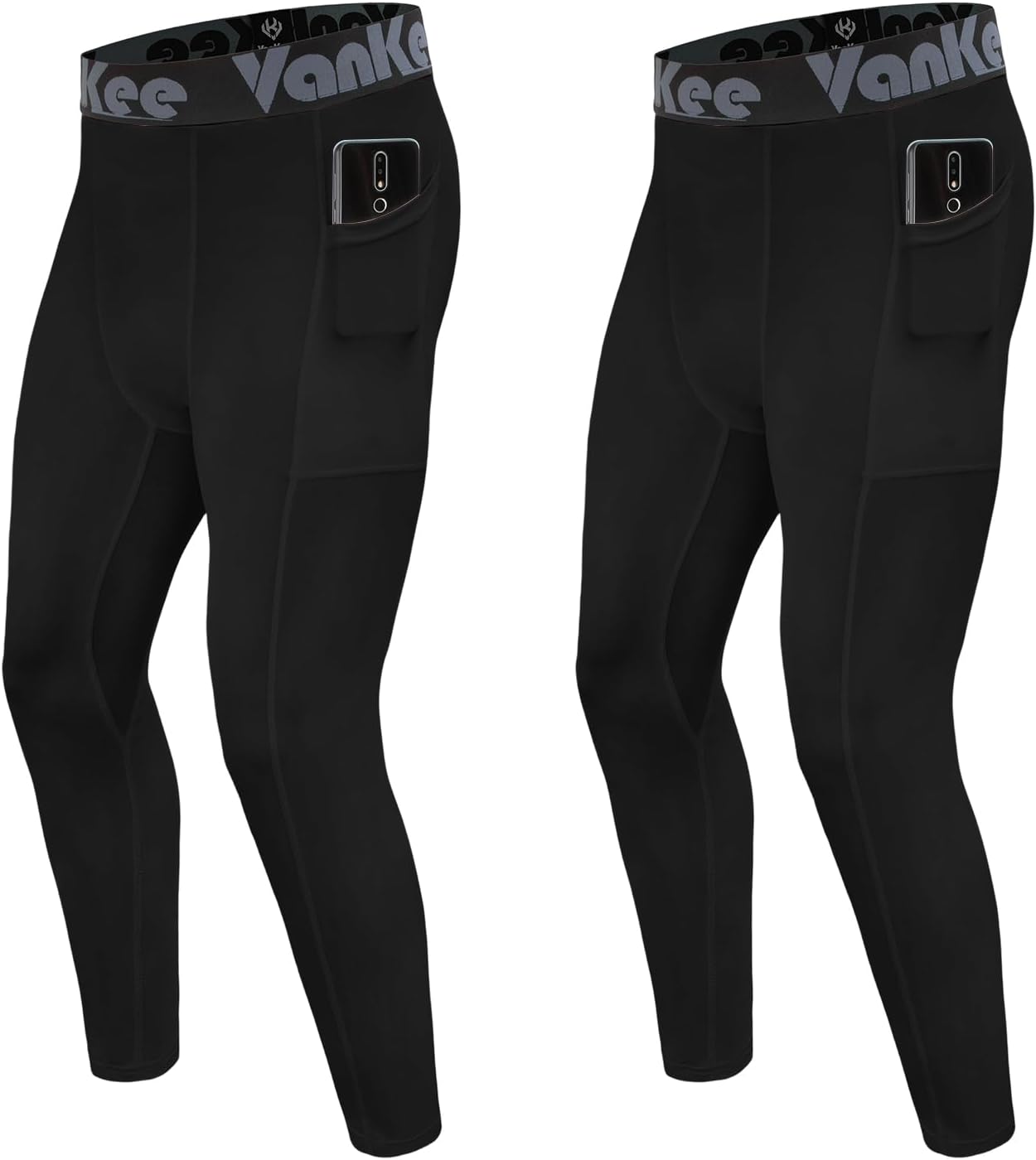 Men's Compression Pants with Pocket Workout Base Layer Athletic Sports Tights Leggings for Yoga Basketball Running Gym - Image 8