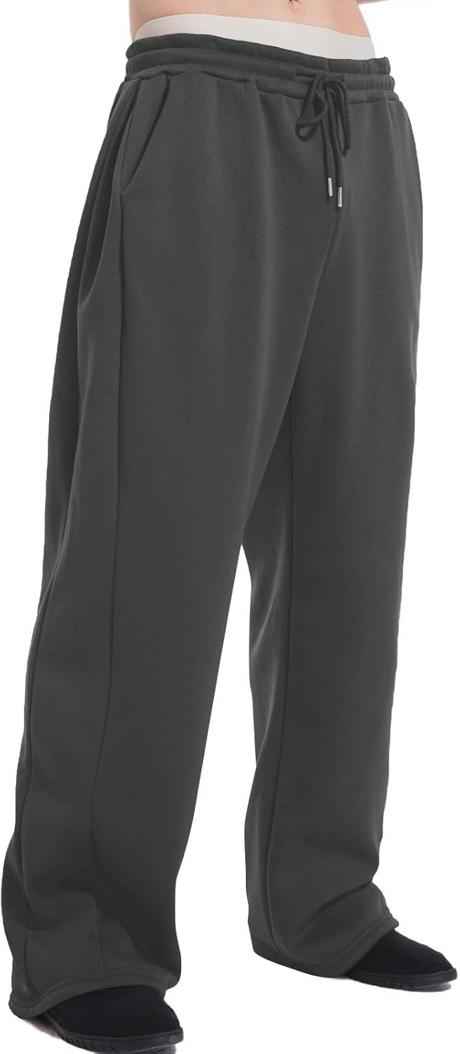 Men's Baggy Sweatpants Fleece Casual Pants Elastic Waist Athletic Workout Jogger Sweat Fall Winter 2025 - Image 16