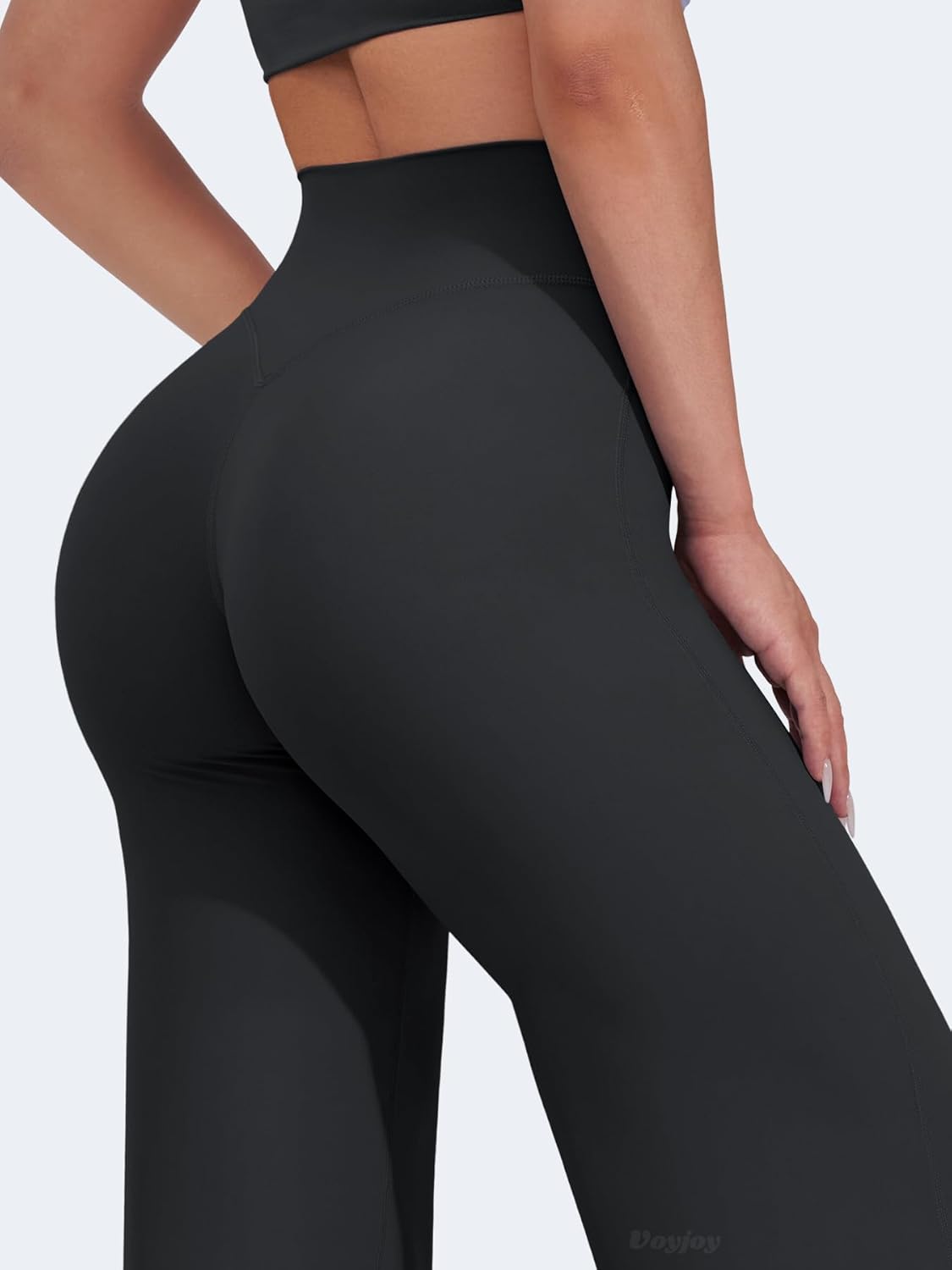 VOYJOY Straight Leggings Bottoms Wide Leg Pants for Women 29"/ 31.5"/33" High Waist Stretch Casual Sweatpants - Image 3