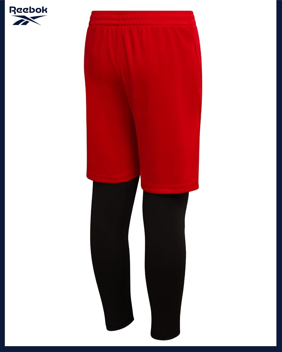 Reebok Boys Basketball Shorts - 2 Pack 2-in-1 Boys Athletic Shorts for Running with Compression Leggings Pockets & Drawstring - Image 6