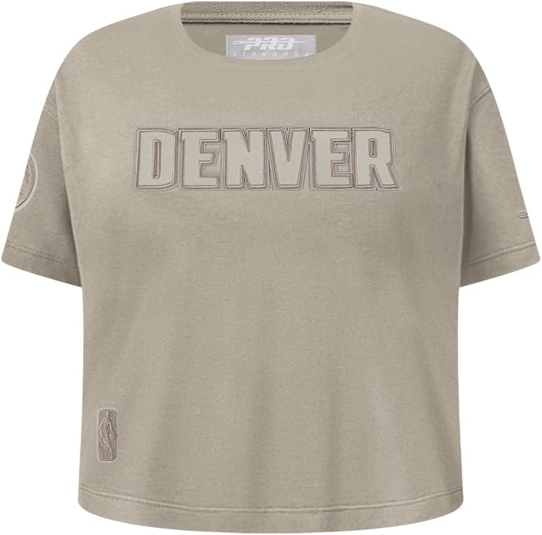 Pro Standard Big Girls NBA Neutral Cotton Short Sleeve Boxy Tee - Image 45