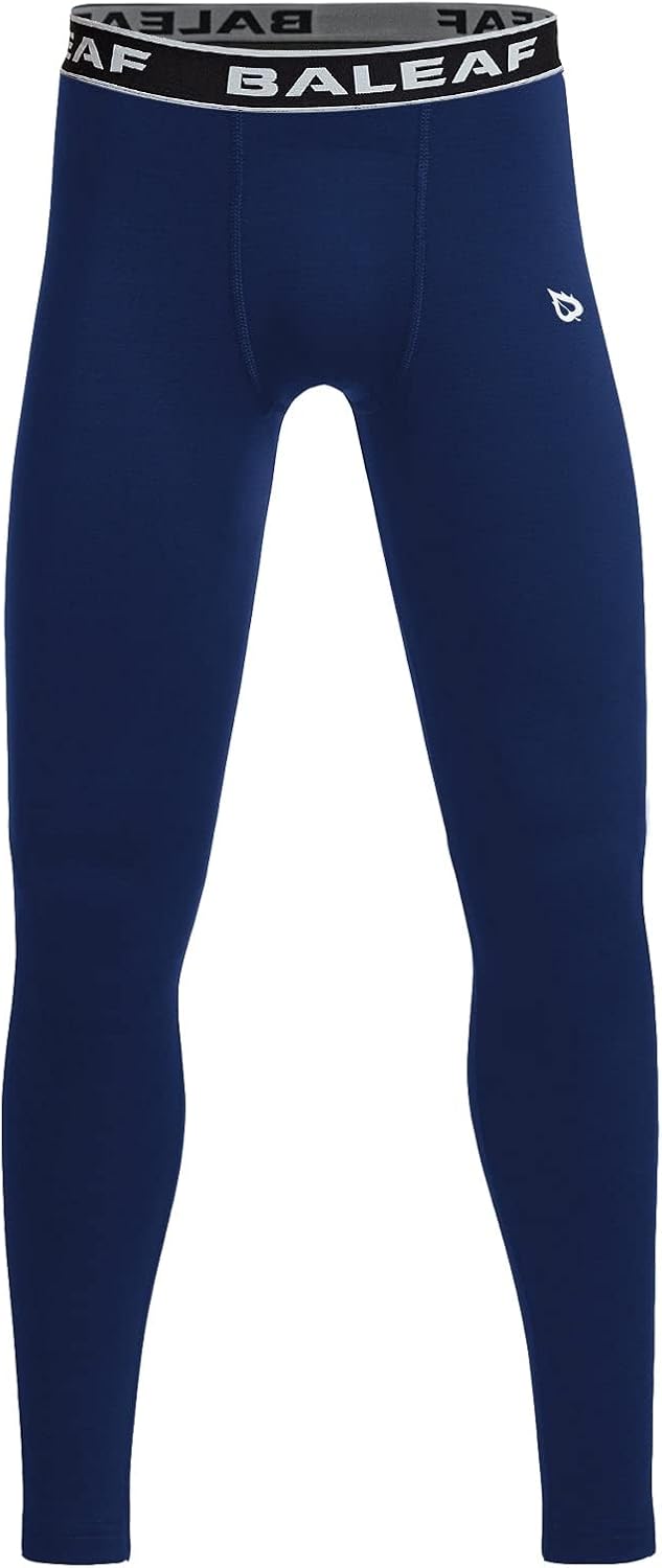 baleaf Boys Fleece Compression Leggings Youth Pants Kids Tights Football Basketball Baseball Sports Cold Weather Gear - Image 8