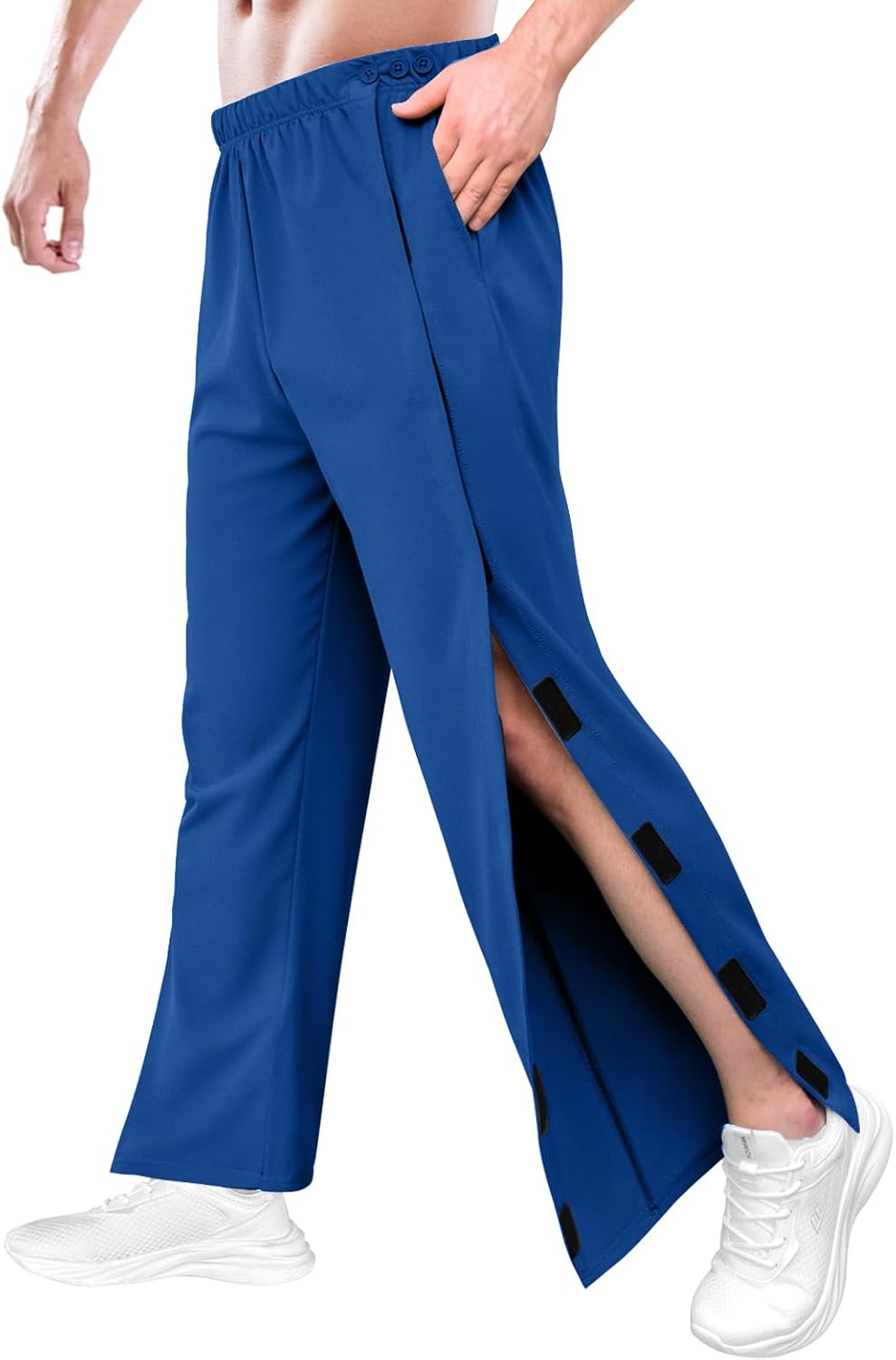 Men's Post Surgery Pants Open Bottom Easy Side Tear Away Pants for Men Sweatpants Loose Fit Post Surgery Pant with Pockets - Image 8