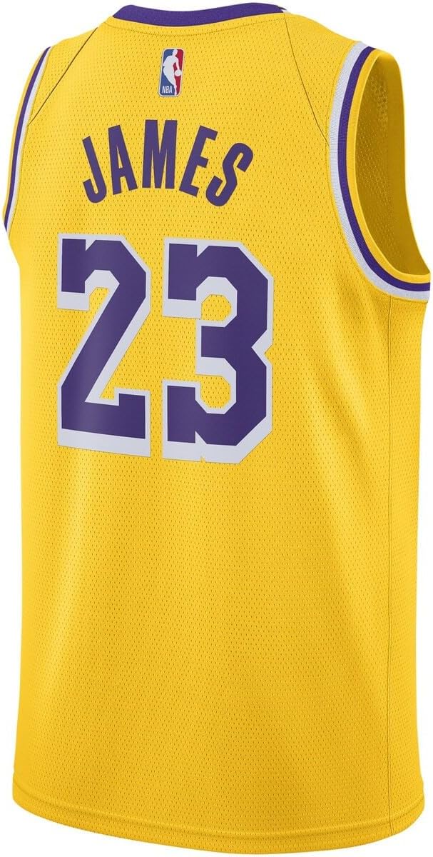 Lebron James Los Angeles Lakers NBA Kids Youth 8-20 Yellow Gold Icon Edition Swingman Jersey - Image 3