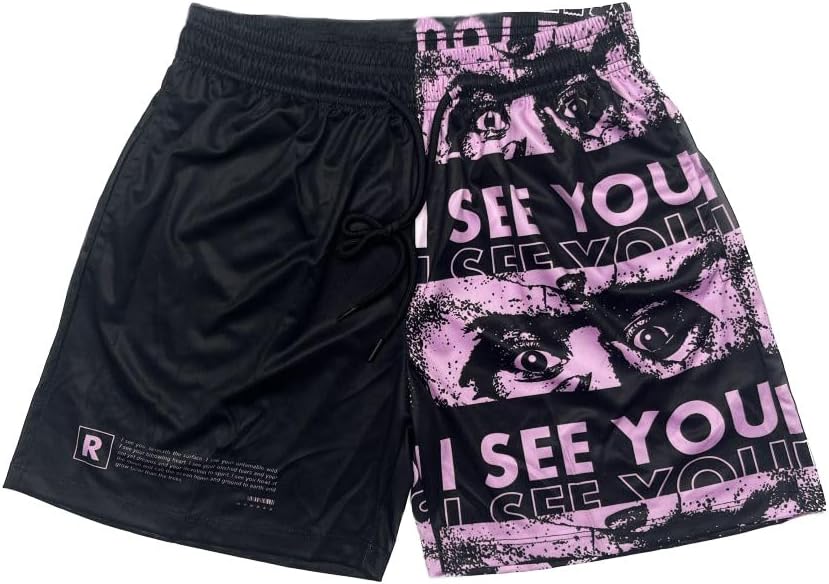 Men's Camo Mesh Graphic Athletic Shorts Lightweight Quick-Dry Breathable Workout Running Shorts with Pockets - Image 14