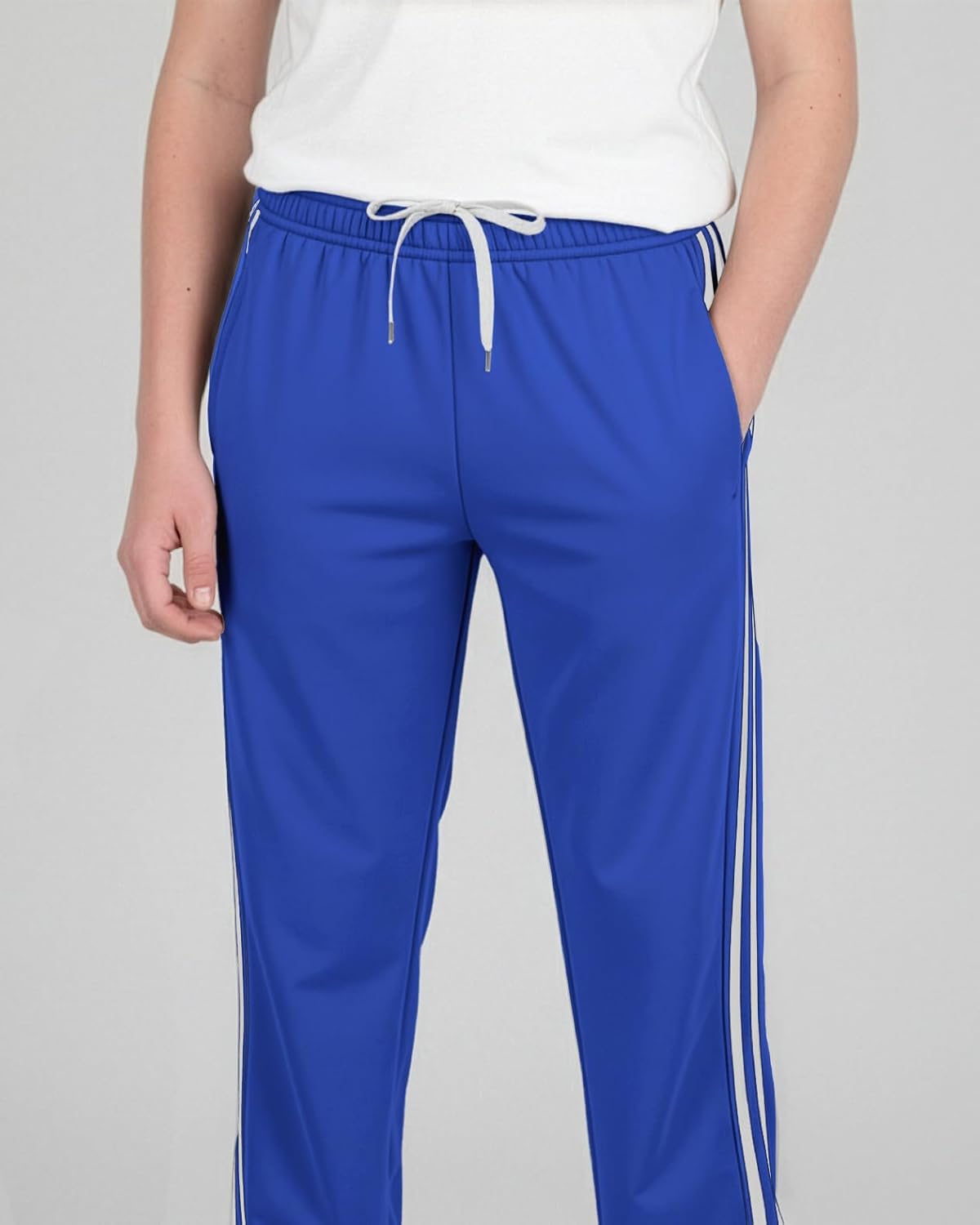 Real Essentials 3 Pack: Boys' Tricot Open Bottom Fleece-Lined Sweatpants with Pockets - Image 3