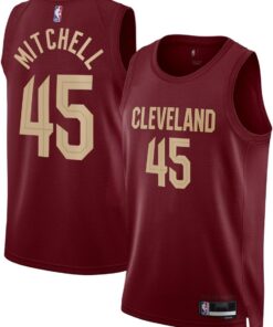 Donovan Mitchell Cleveland Cavaliers NBA Kids Youth 8-20 Burgundy Red Icon Edition Swingman Jersey