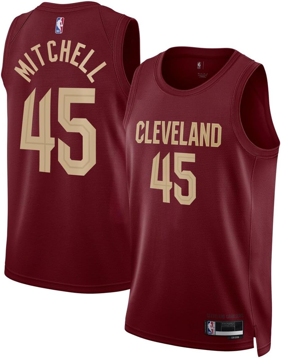 Donovan Mitchell Cleveland Cavaliers NBA Kids Youth 8-20 Burgundy Red Icon Edition Swingman Jersey