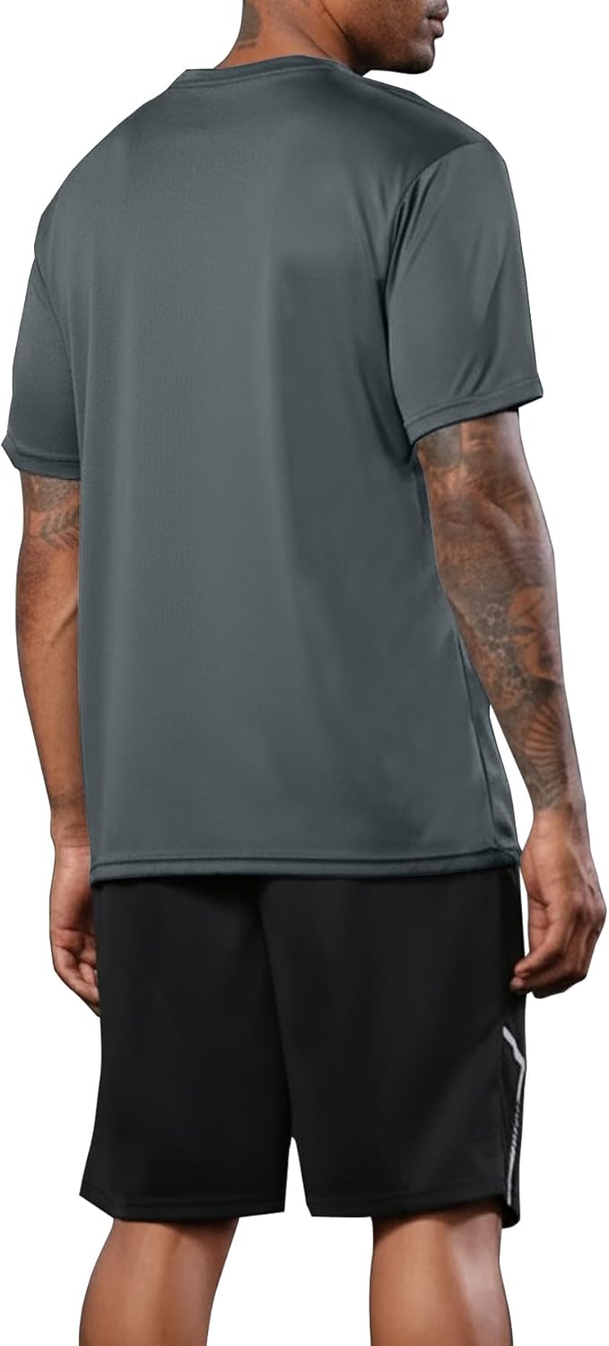 BUYJYA 3 Pack Men's Gym Shorts Shirt Set Workout Athletic Basketball Running Football Elastic Waist with Pocket Gifts - Image 5