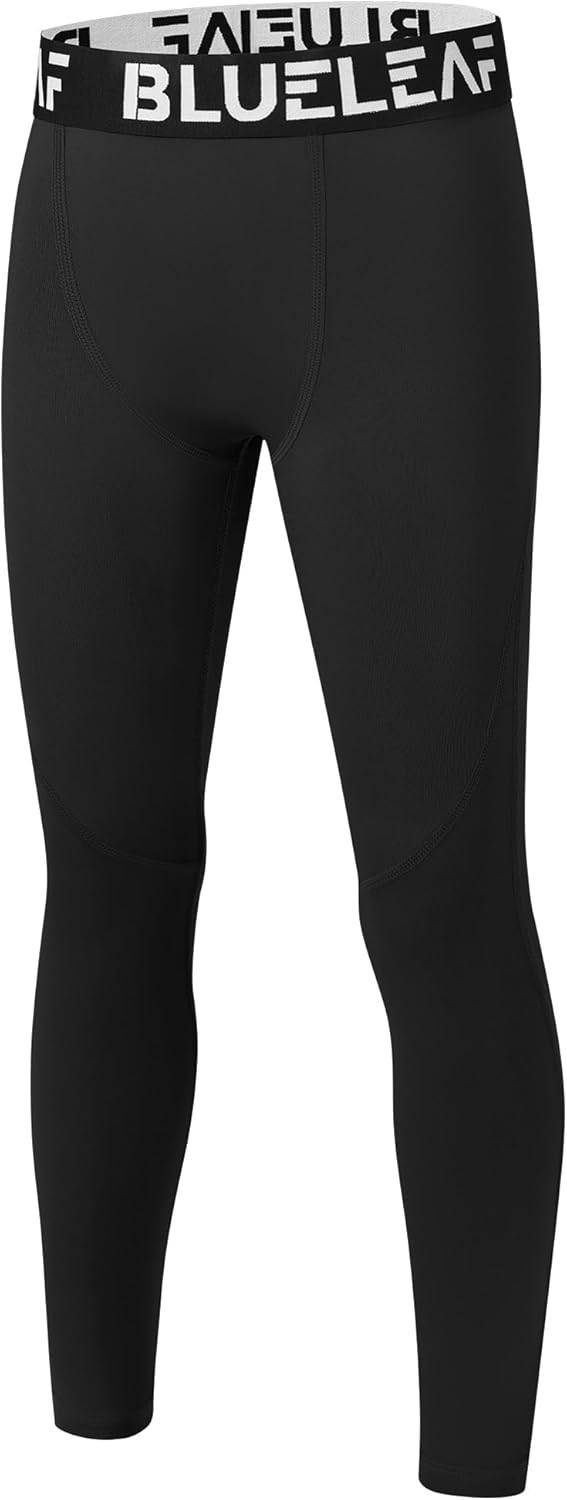 Blueleaf Boy's Compression Leggings Youth Athletic Tights Basketball Baseball Football Pants Quick Dry Sports Base Layer - Image 2