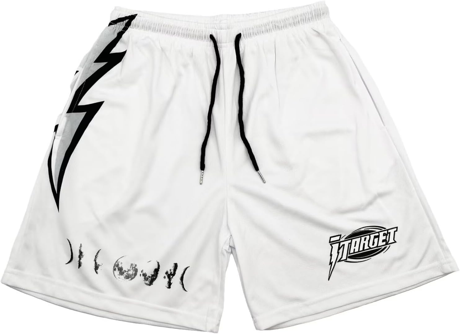 Men's Mesh Basketball Shorts Breathable Athletic Shorts with Pockets Lightning & Star Print Gym Training Outdoor - Image 39