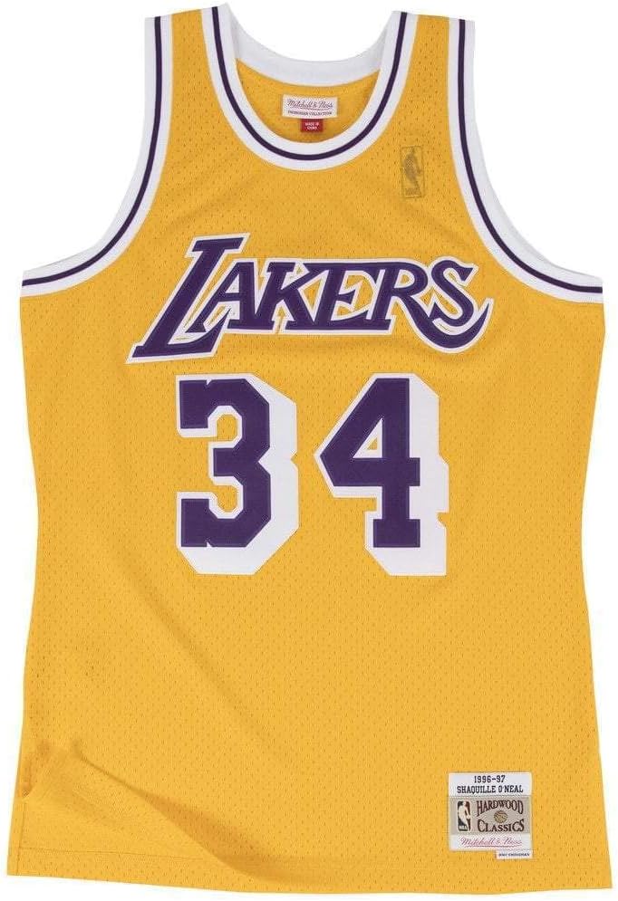 Shaquille O'Neal Los Angeles Lakers Mitchell & Ness NBA Throwback Gold Jersey