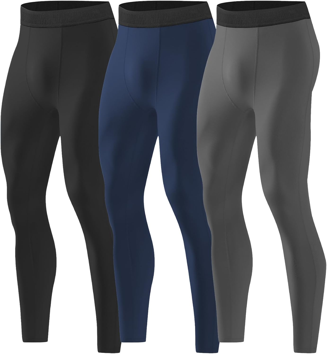 Compression Pants Leggings Running Tights for Men 1,3 or 5 Pack Athletic Base Layer Pants for Workout Basketball - Image 10