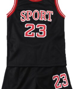 Toddler Baby Boys Basketball Jersey Outfit Toddler Kids Sports Shorts Set Summer Clothes Tank Top Track Shorts