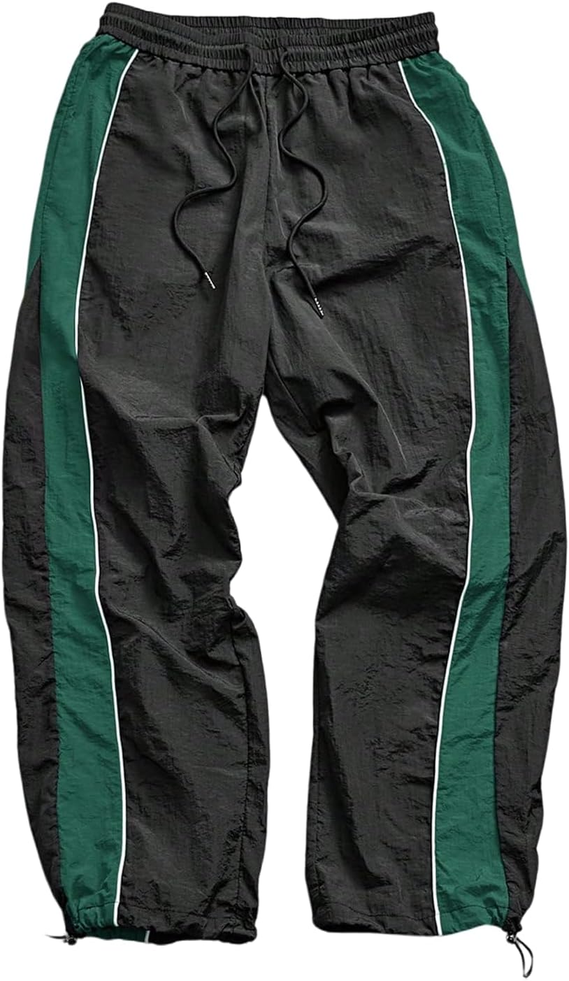 SOLY HUX Men's Parachute Track Pants Baggy Sweatpants Casual Workout Athletic Joggers with Pockets - Image 6
