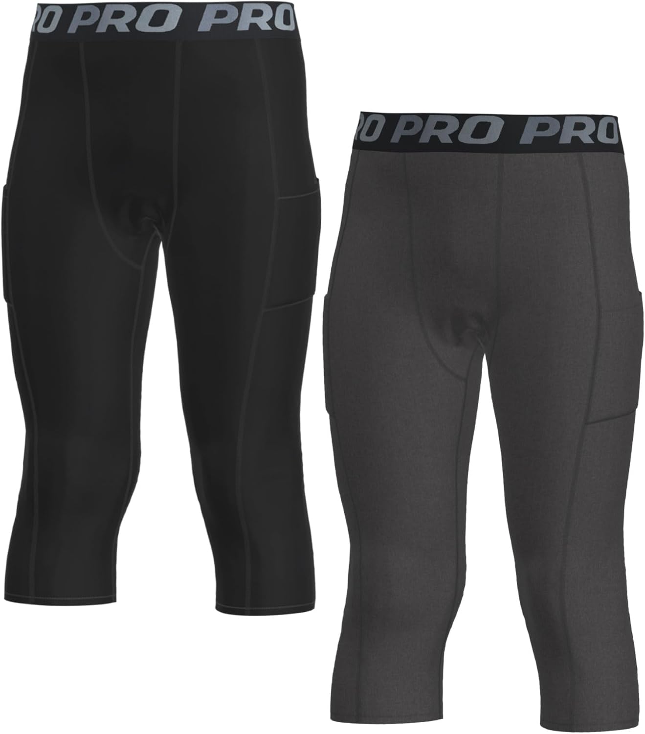 LANBAOSI Youth Boys 3/4 Compression Pants Basketball Tights Sports Capris Leggings Running Base Layer - Image 7