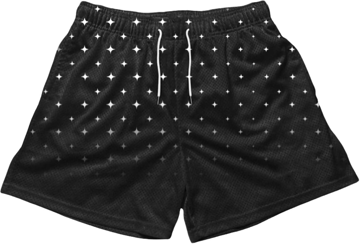 Men's Mesh Basketball Shorts Breathable Athletic Shorts with Pockets Lightning & Star Print Gym Training Outdoor - Image 37
