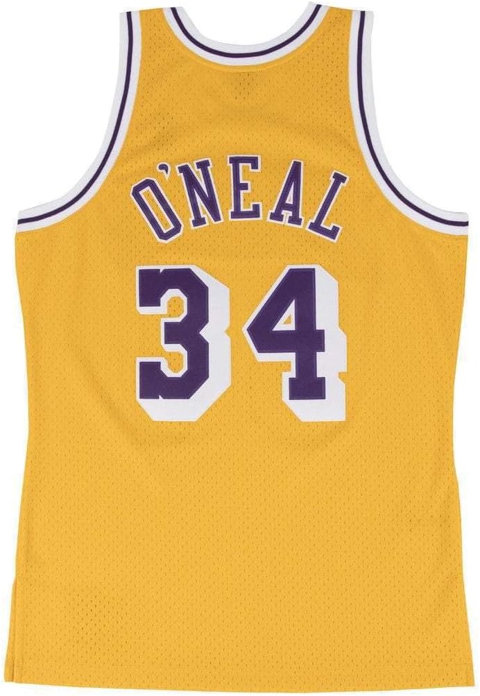 Shaquille O'Neal Los Angeles Lakers Mitchell & Ness NBA Throwback Gold Jersey - Image 2