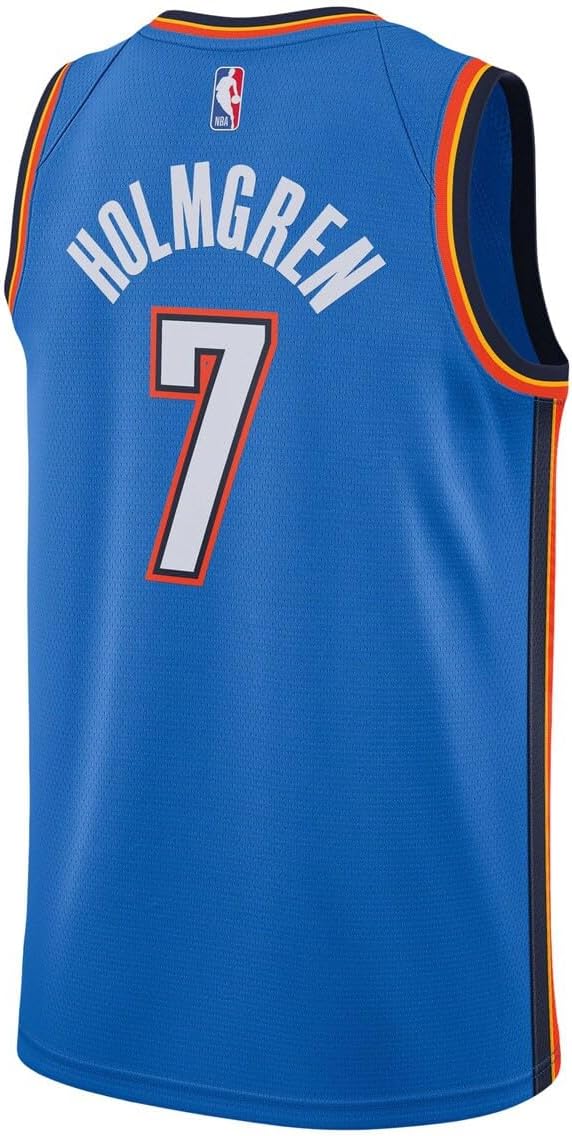 Chet Holmgren Oklahoma City Thunder NBA Kids Youth 8-20 Blue Icon Edition Swingman Jersey - Image 3