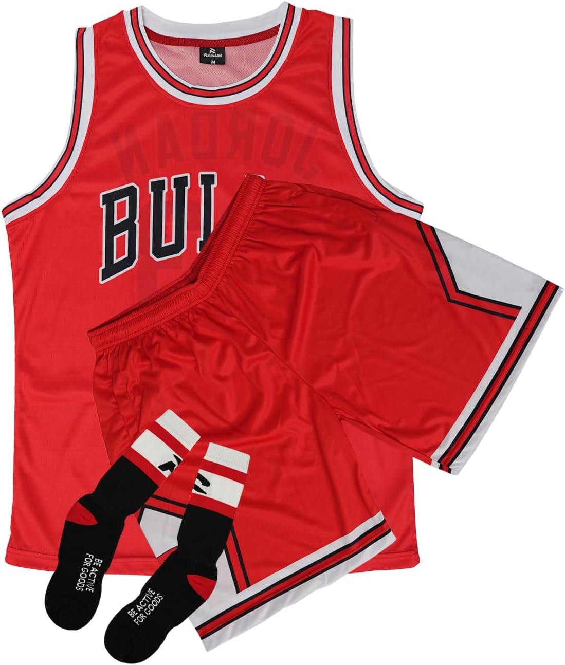 Adult Basketball Jersey 3 Piece Kit Sleeveless Mens Fan Jersey Athletic Mesh Top Sports Outfit - Image 4