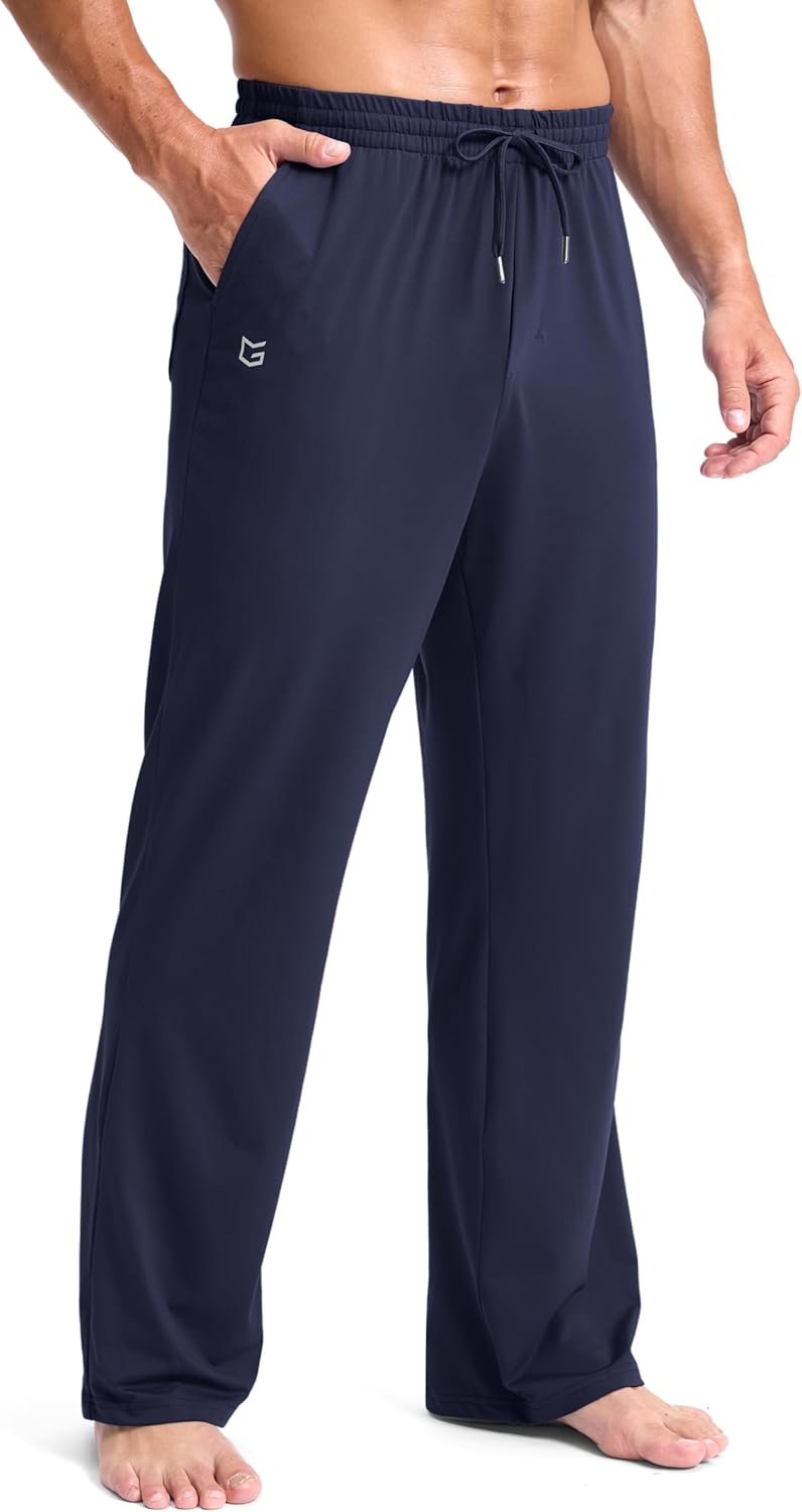 G Gradual Men's Yoga Sweatpants Soft Lounge Casual Pants Open Bottom Stretchy Athletic Sweat Pants with Pockets - Image 16