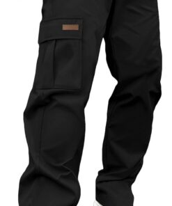 PLEPAN Men's Casual Cargo Pants Drawstring Hiking Pants Workout Tactical Joggers Sweatpants for Men