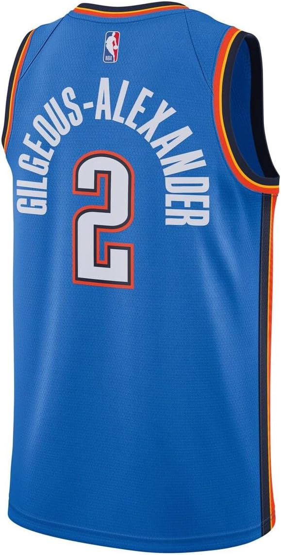 Shai Gilgeous-Alexander Oklahoma City Thunder NBA Kids Youth 8-20 Blue Icon Edition Swingman Jersey - Image 3