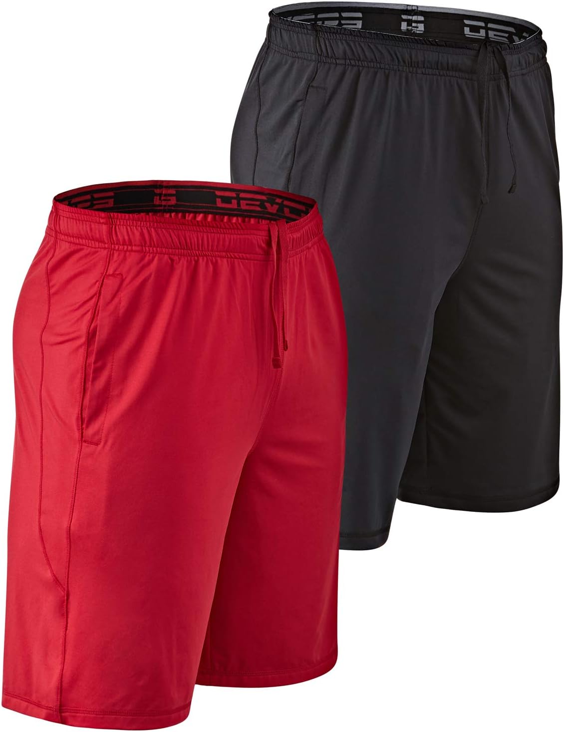 DEVOPS Men's 2-Pack Loose-Fit 10" Workout Gym Shorts with Pockets - Image 12