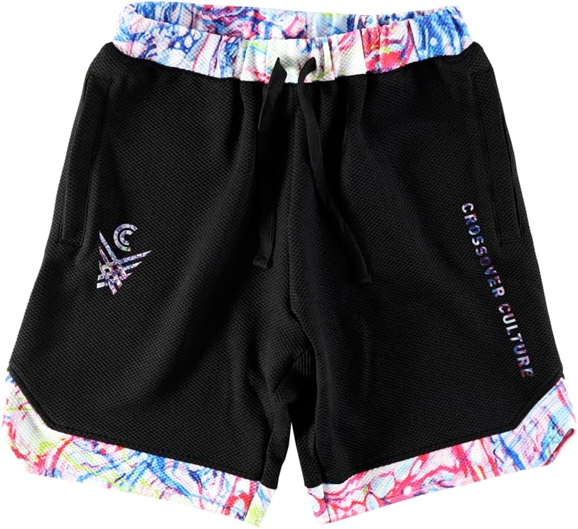 Crossover Culture Mens Basketball Shorts - Moisture-Wicking Mesh Basketball Shorts for Men with Pockets and Contrast Graphics - Image 7