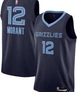 Ja Morant Memphis Grizzlies NBA Kids Youth 8-20 Navy Icon Edition Swingman Jersey
