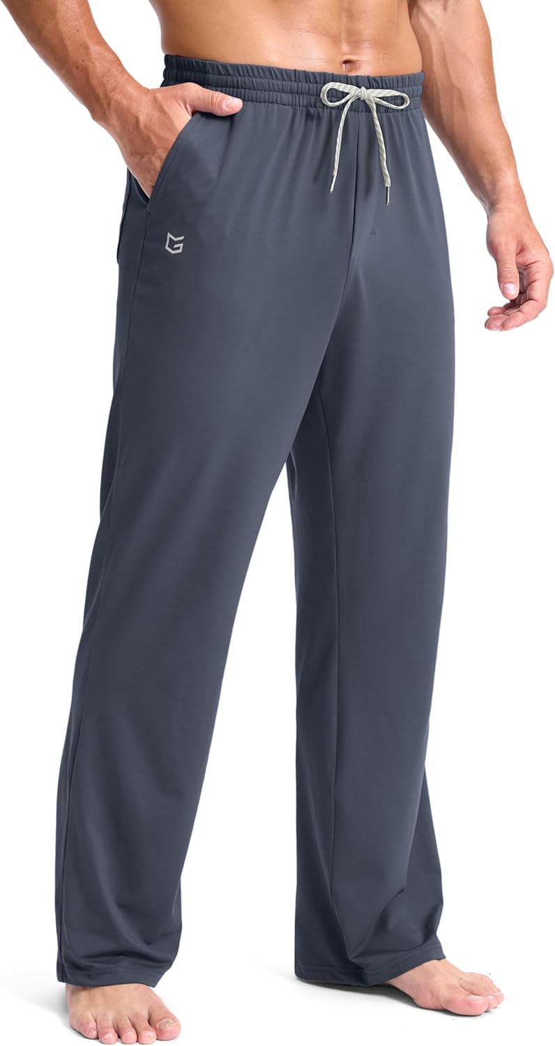 G Gradual Men's Yoga Sweatpants Soft Lounge Casual Pants Open Bottom Stretchy Athletic Sweat Pants with Pockets - Image 7
