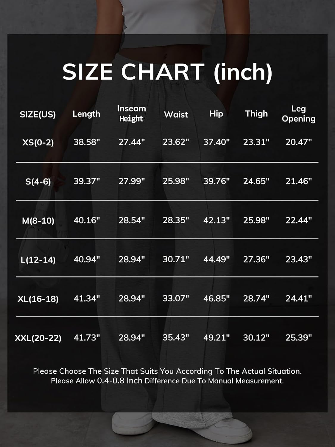 ATHMILE Womens Wide Leg Sweatpants High Waisted Baggy Pants Fashion Teen Girl Drawstring Athletic Joggers - Image 6