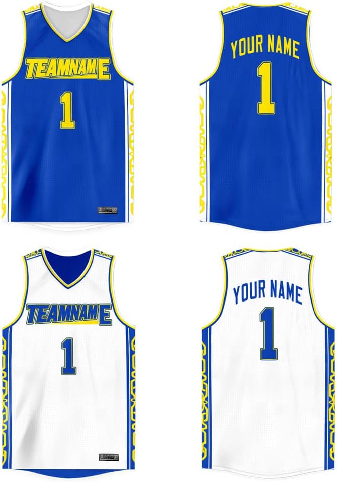 Custom Reversible Basketball Jersey Mesh Performance Uniform Personalized Printed Name Number for Men/Boy - Image 14
