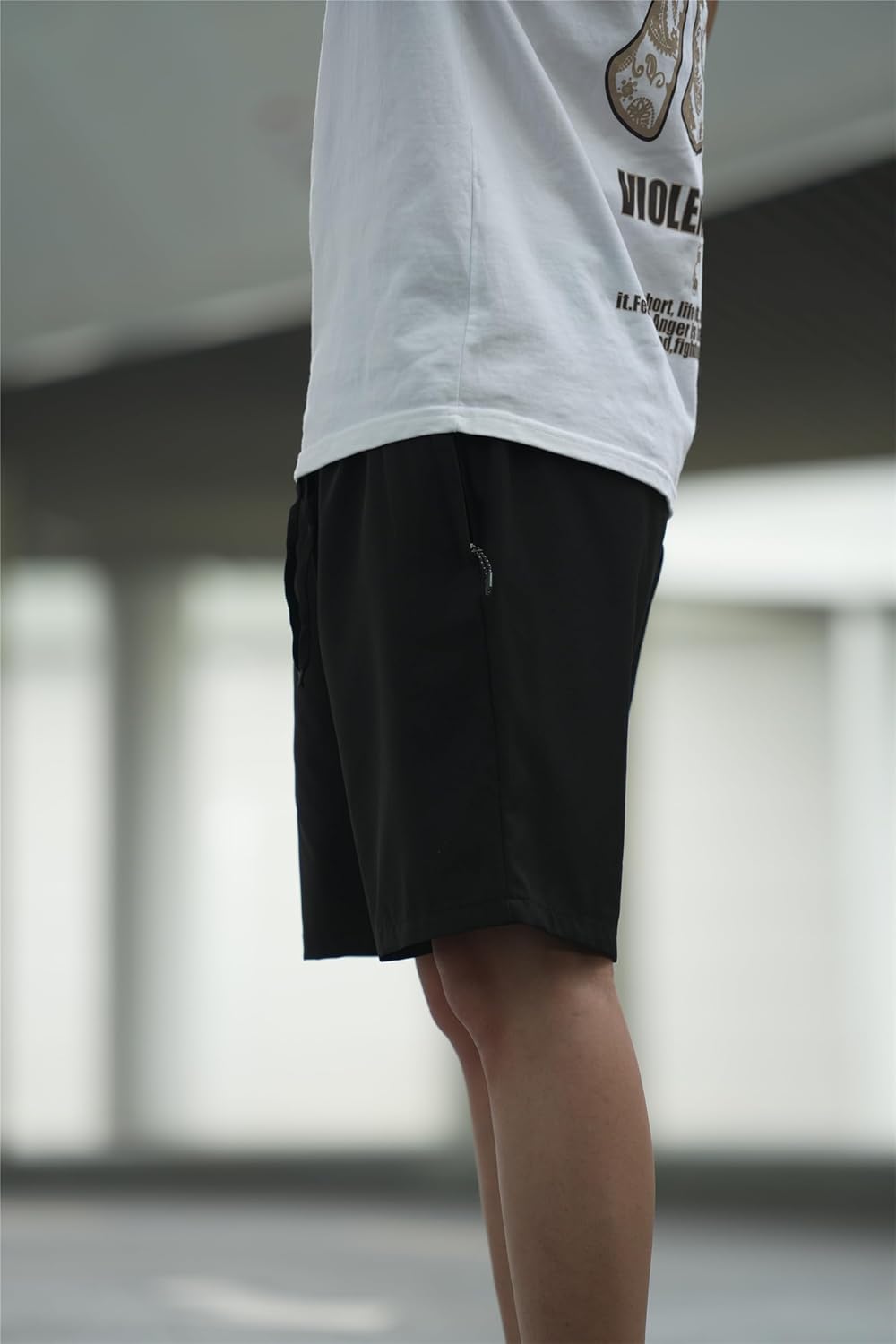 Men's Gym Shorts with Zippered Pockets,Quick Dry Running Athletic Shorts,Lightweight Sports Basketball Shorts - Image 3