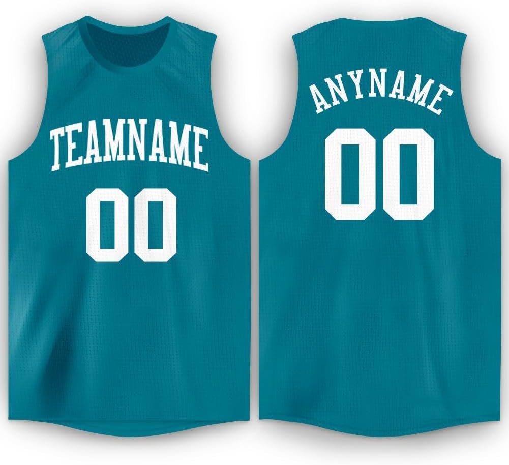 Custom Name Team Name Number Gray White-Teal Authentic Throwback Basketball Jersey, Personalized Uniform Basketball Shirt - Image 25