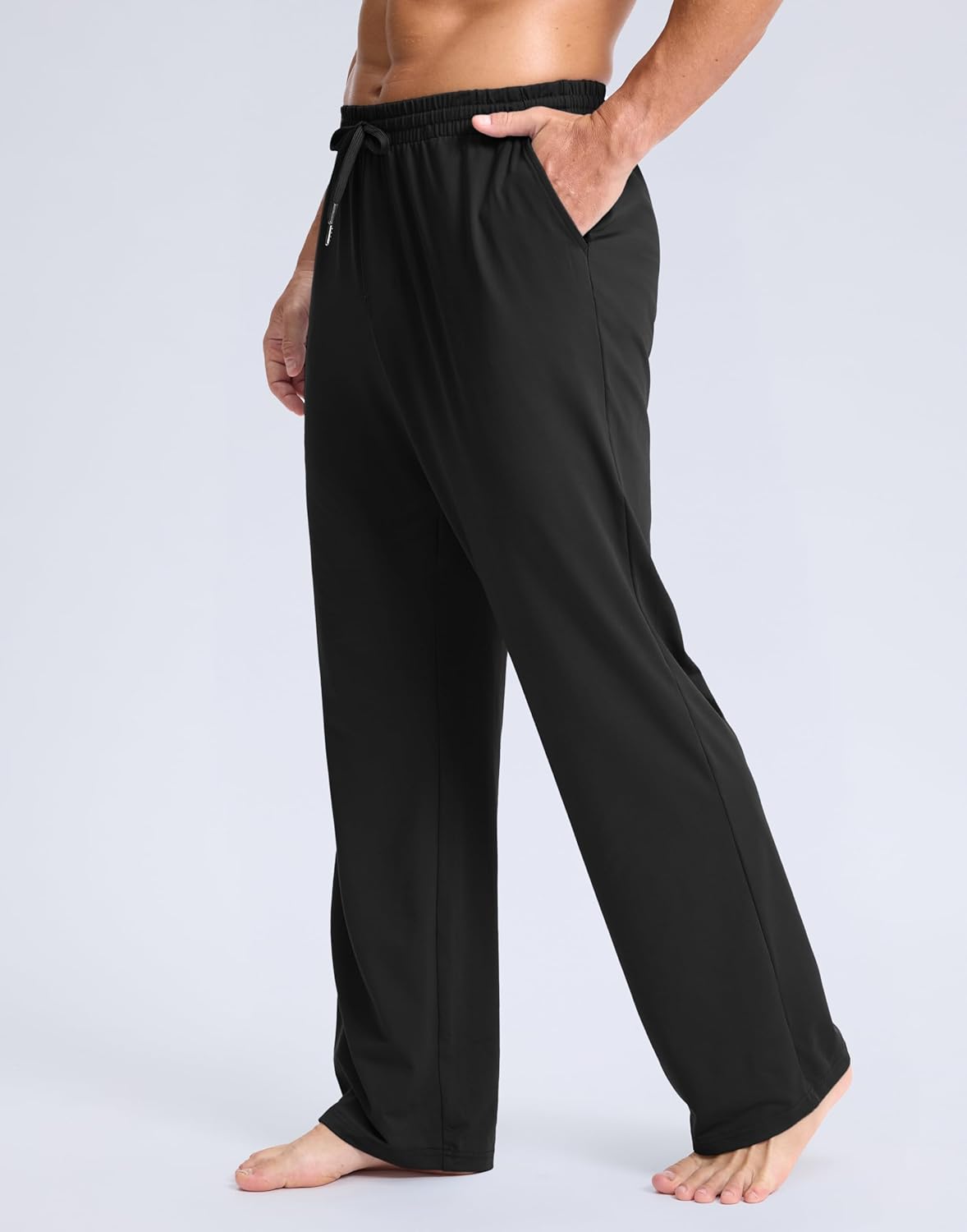 G Gradual Men's Yoga Sweatpants Soft Lounge Casual Pants Open Bottom Stretchy Athletic Sweat Pants with Pockets - Image 2