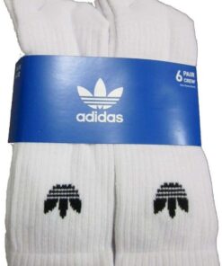ADIDAS Originals 6 Pack Trefoil Crew Socks (White)