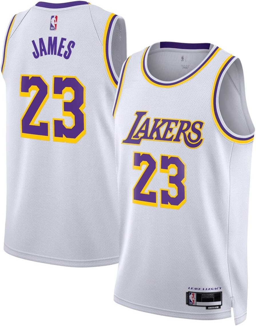 Outerstuff Lebron James Los Angeles Lakers NBA Kids Youth 8-20 Association Edition White Swingman Jersey
