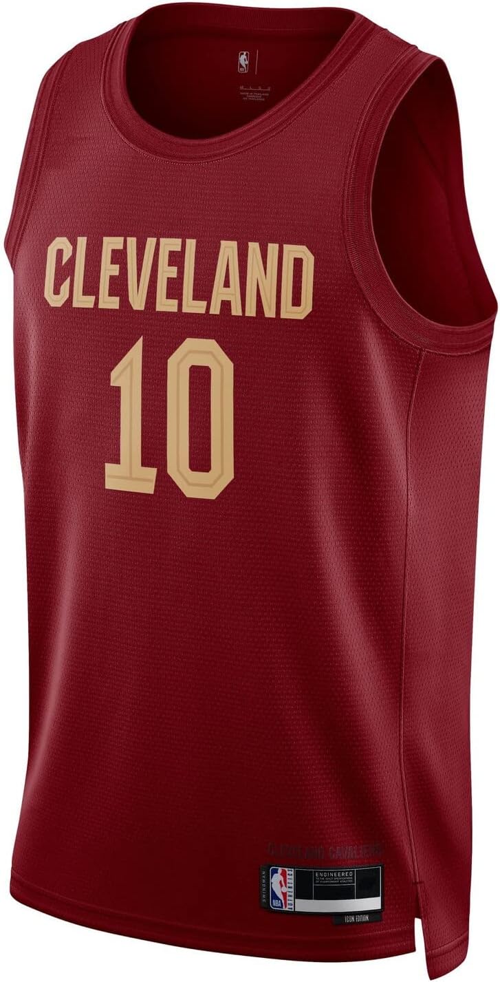 Darius Garland Cleveland Cavaliers NBA Boys Youth 8-20 Red Burgundy Icon Edition Swingman Jersey - Image 2