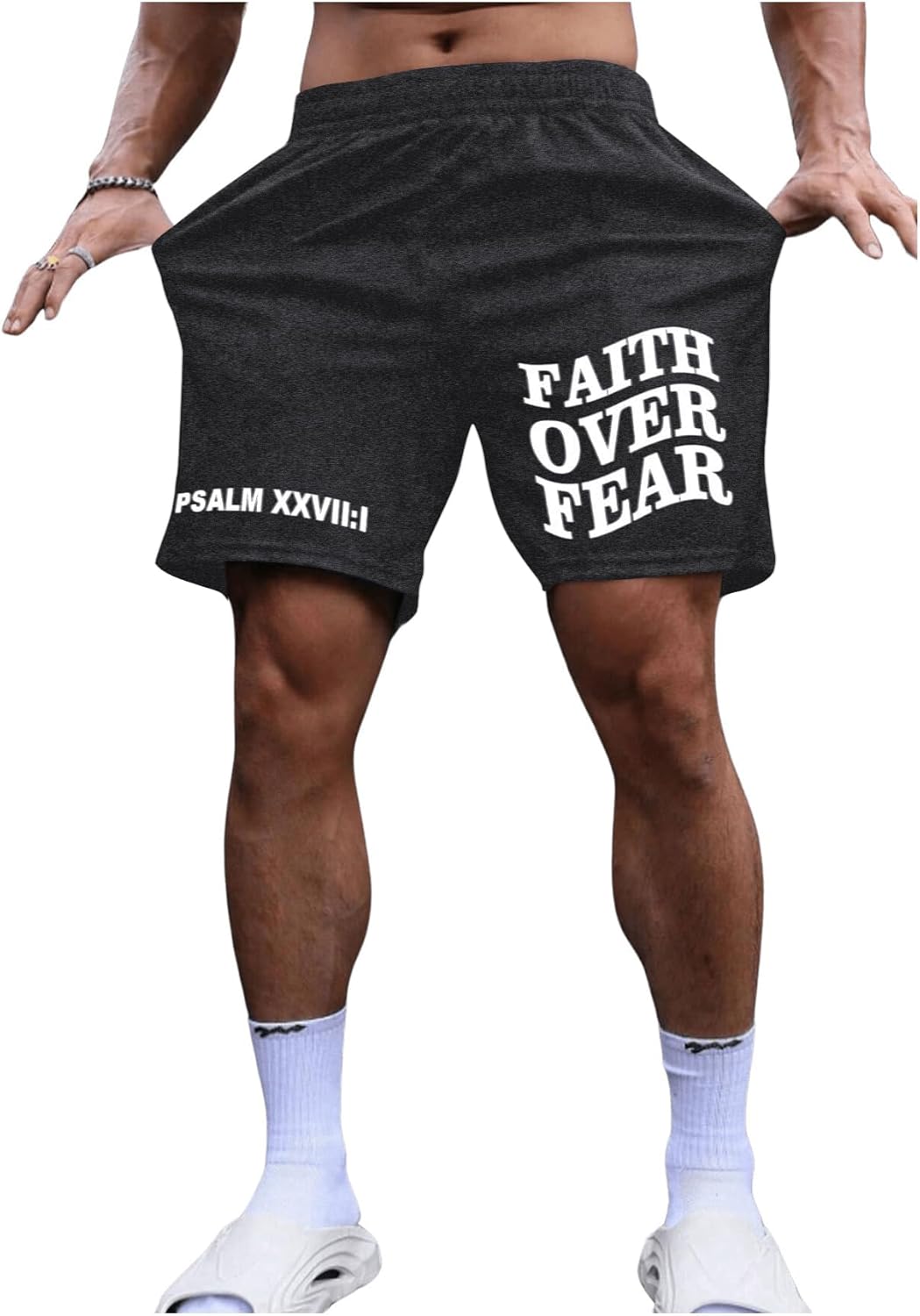 SOLY HUX Men's Graphic Shorts High Waist Elastic Casual Workout Athletic Gym Summer y2k Shorts - Image 12