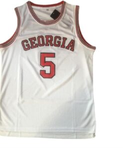 Men's State College #5 Retro Vintage Throwback Basketball Jersey Embroidered White