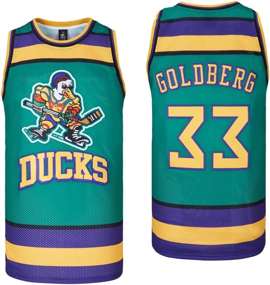 Men Mighty Ducks Jersey #33 Goldberg #66 Bombay #96 Conway #99 Banks Jersey,Basketball Jersey for Men S-XXXL - Image 9